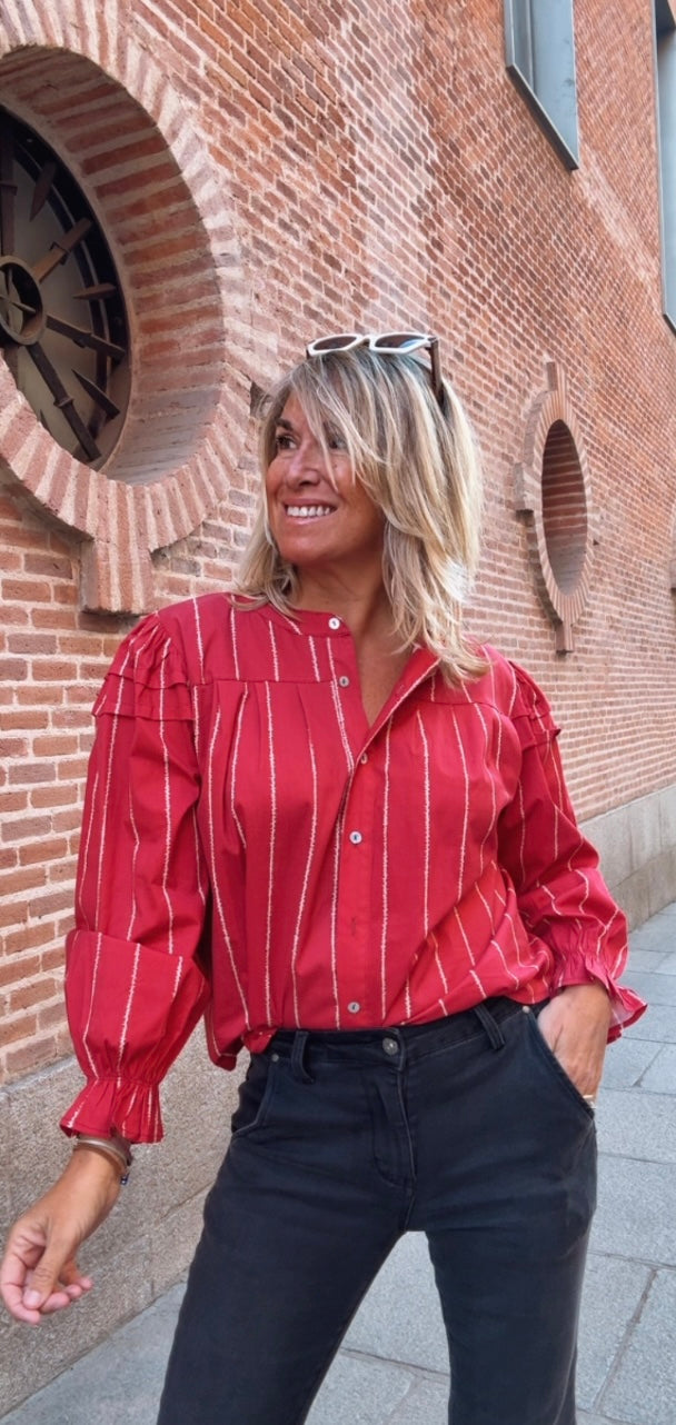 Blusa Aquitania burdeos