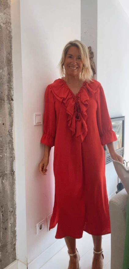 Vestido Bolonia rojo