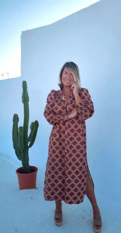 Vestido Sardinero camel