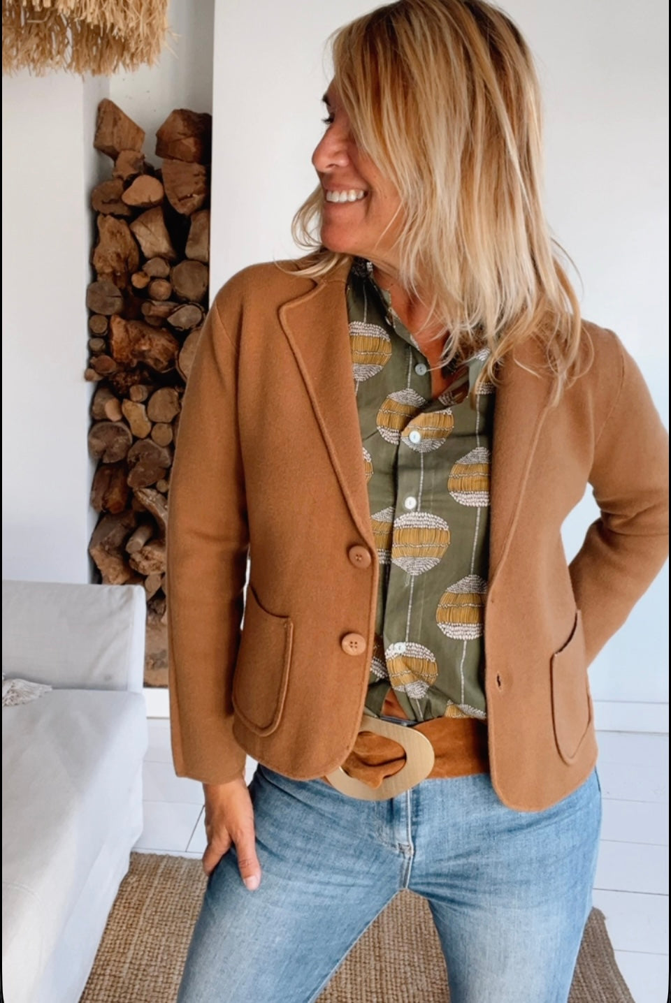 Chaqueta Elena  camel