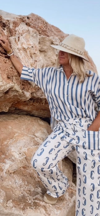 Pantalón Formentera azul