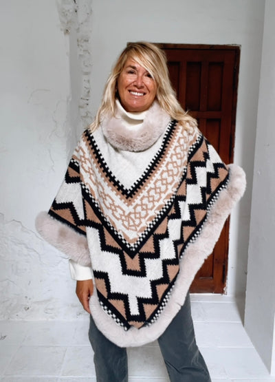 Poncho Michigan Beige