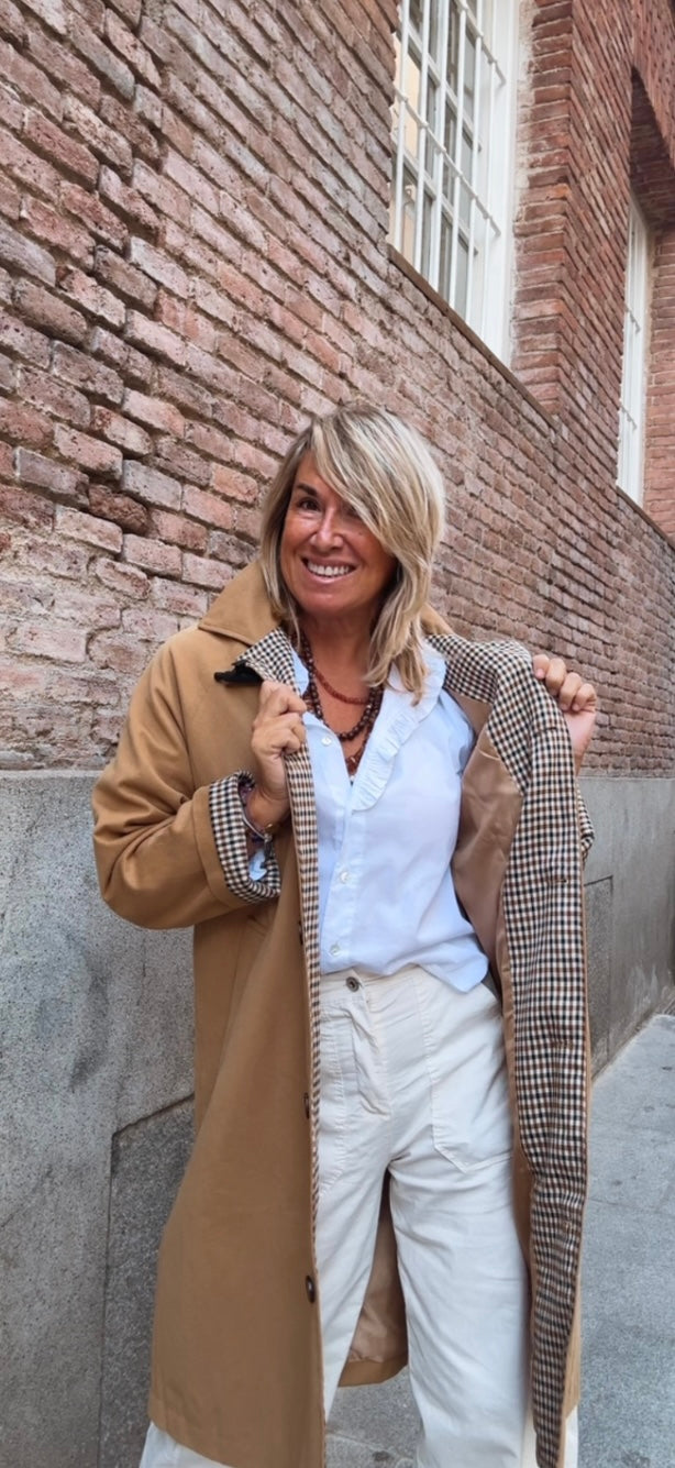 Gabardina Regueras camel