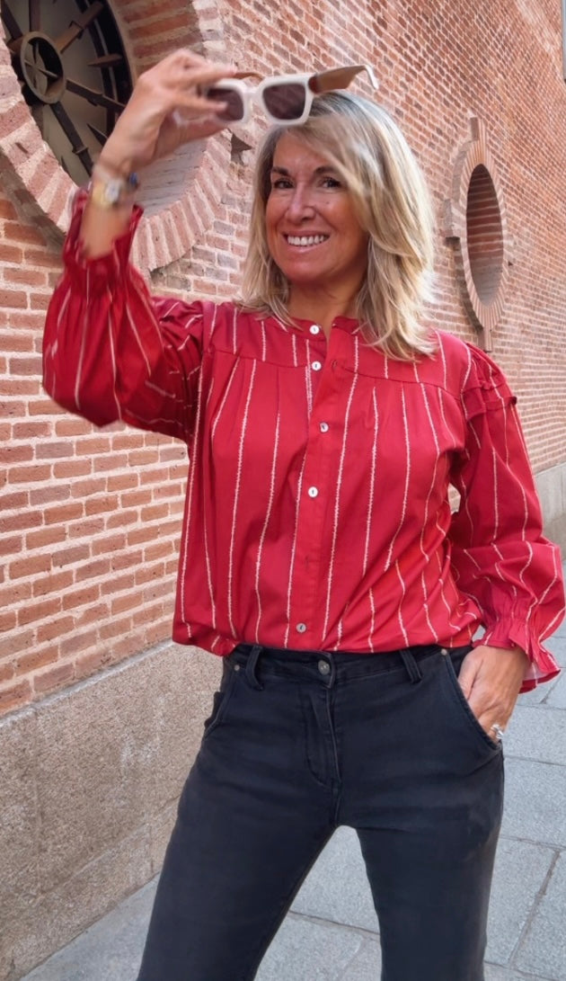Blusa Aquitania burdeos