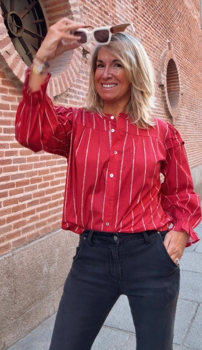 Blusa Aquitania burdeos