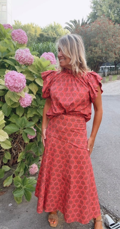 Blusa Candás buganvilla