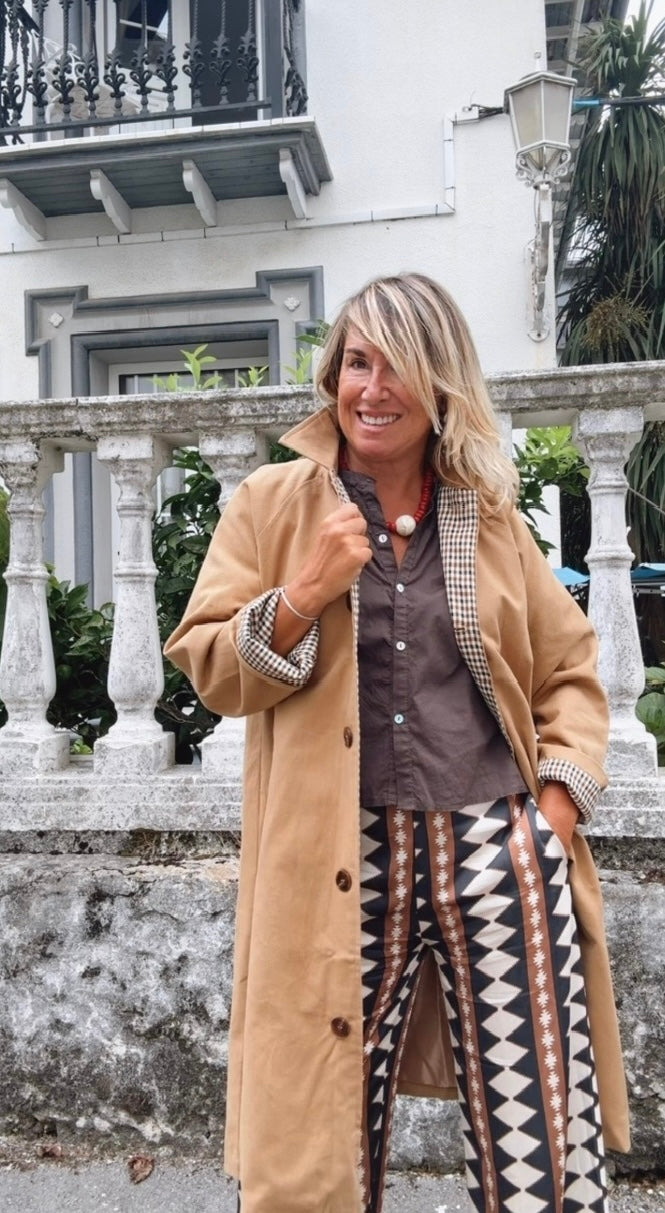 Gabardina Regueras camel