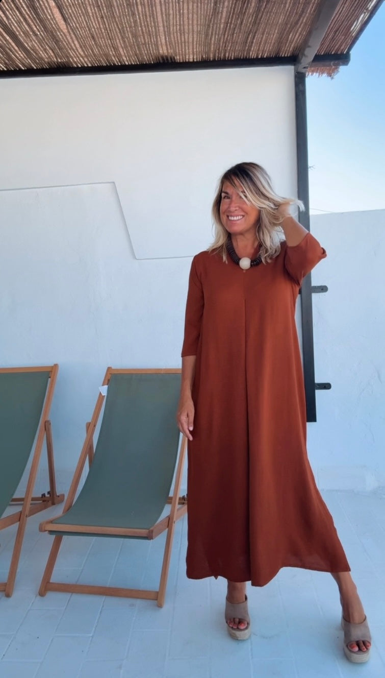Vestido Laura teja