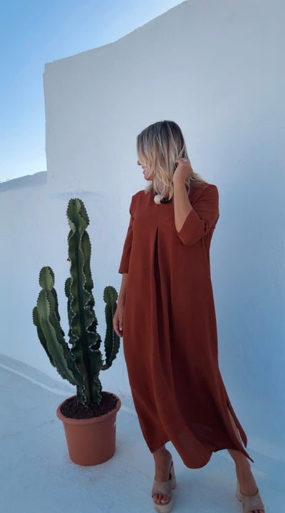 Vestido Laura teja