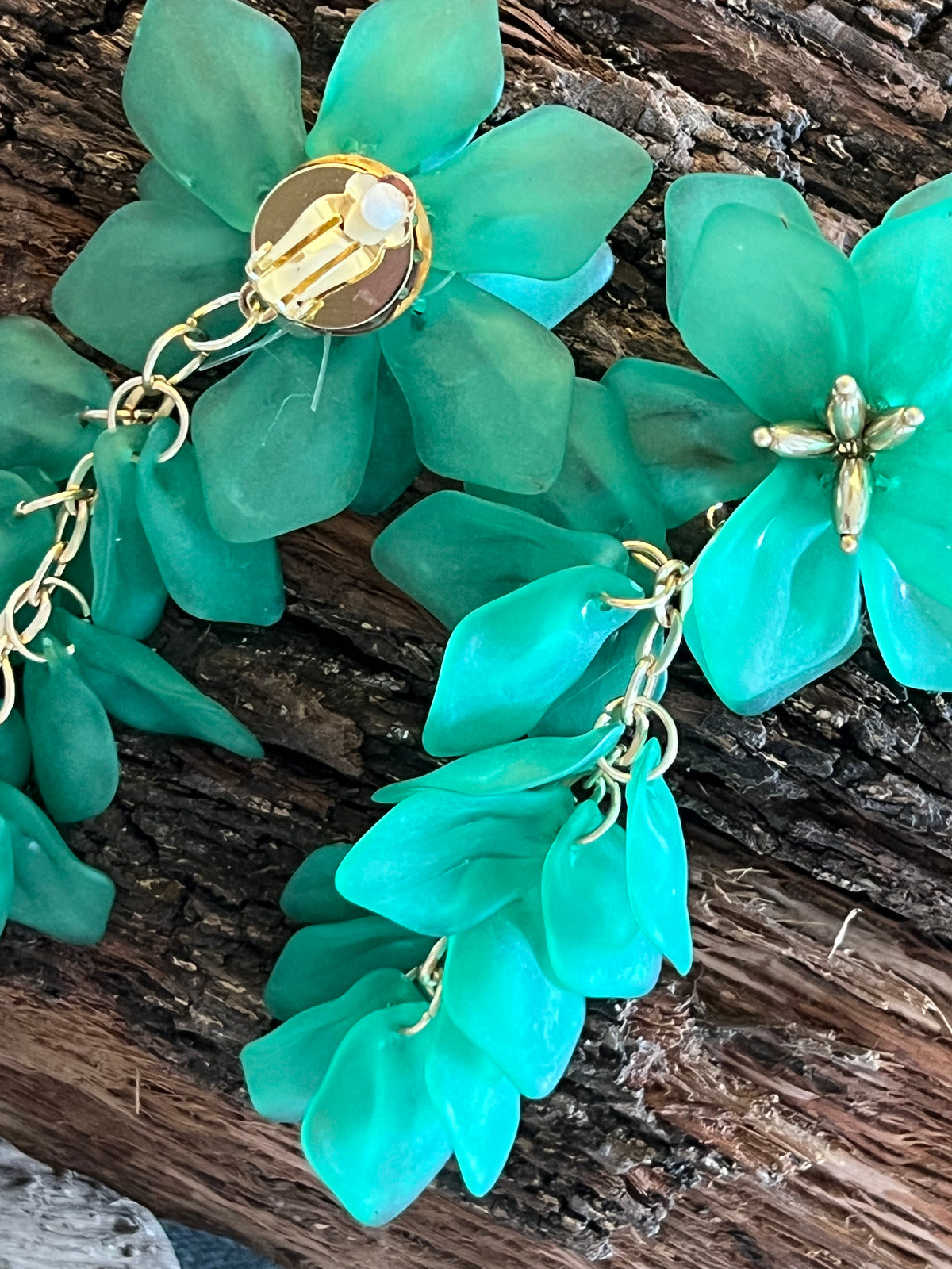 Green Lily Earrings