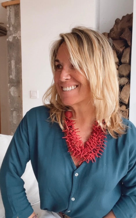 Collar Laura rojo