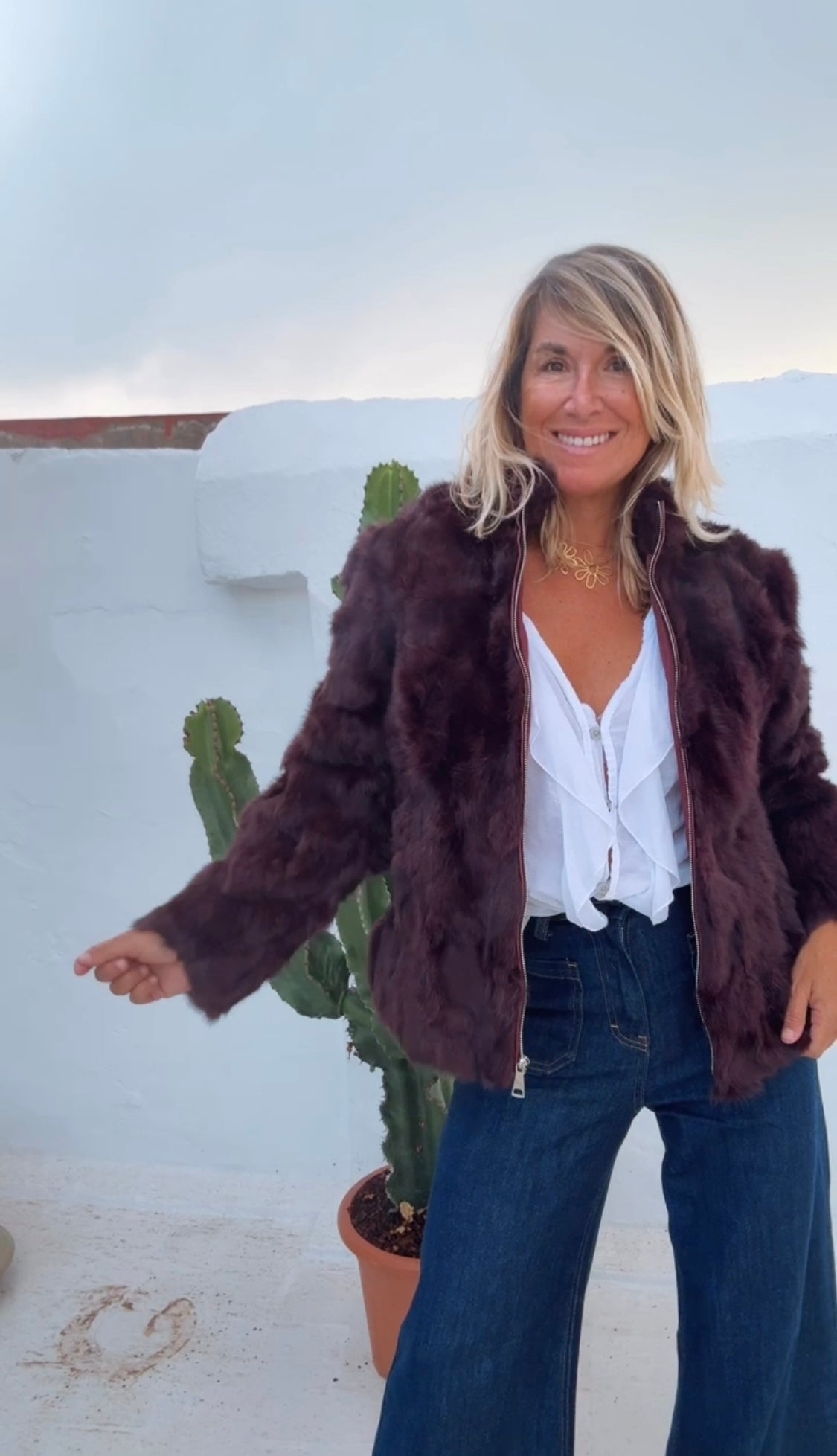 Abrigo Michigan granate