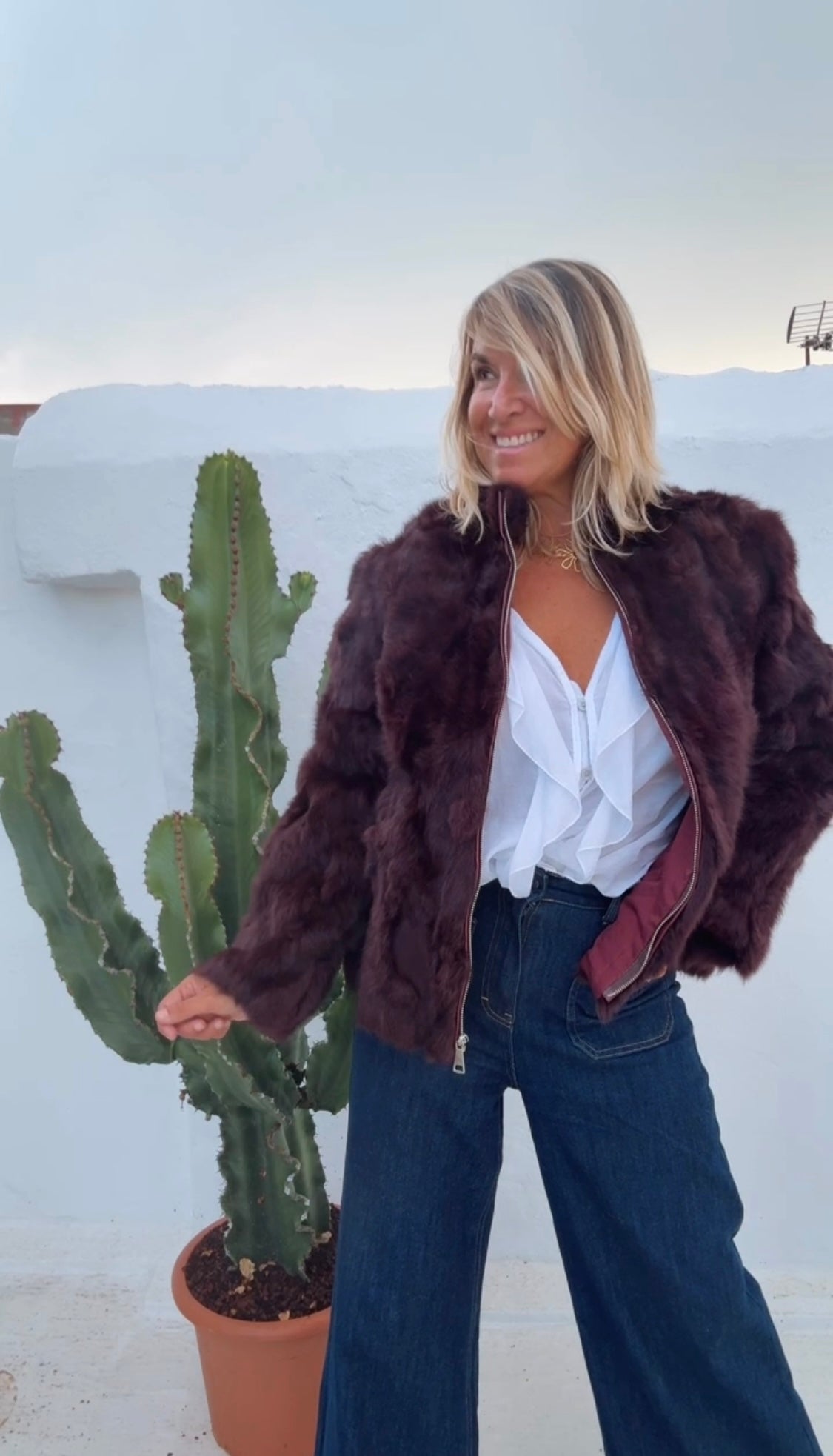 Abrigo Michigan granate