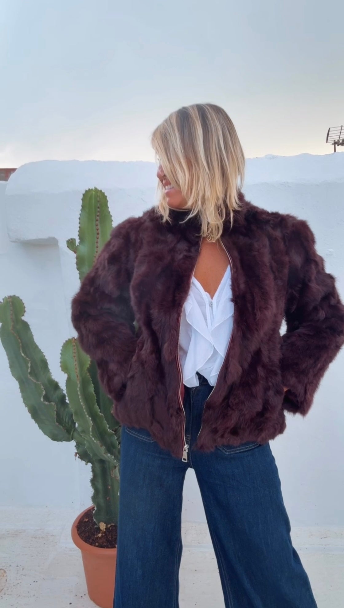 Abrigo Michigan granate