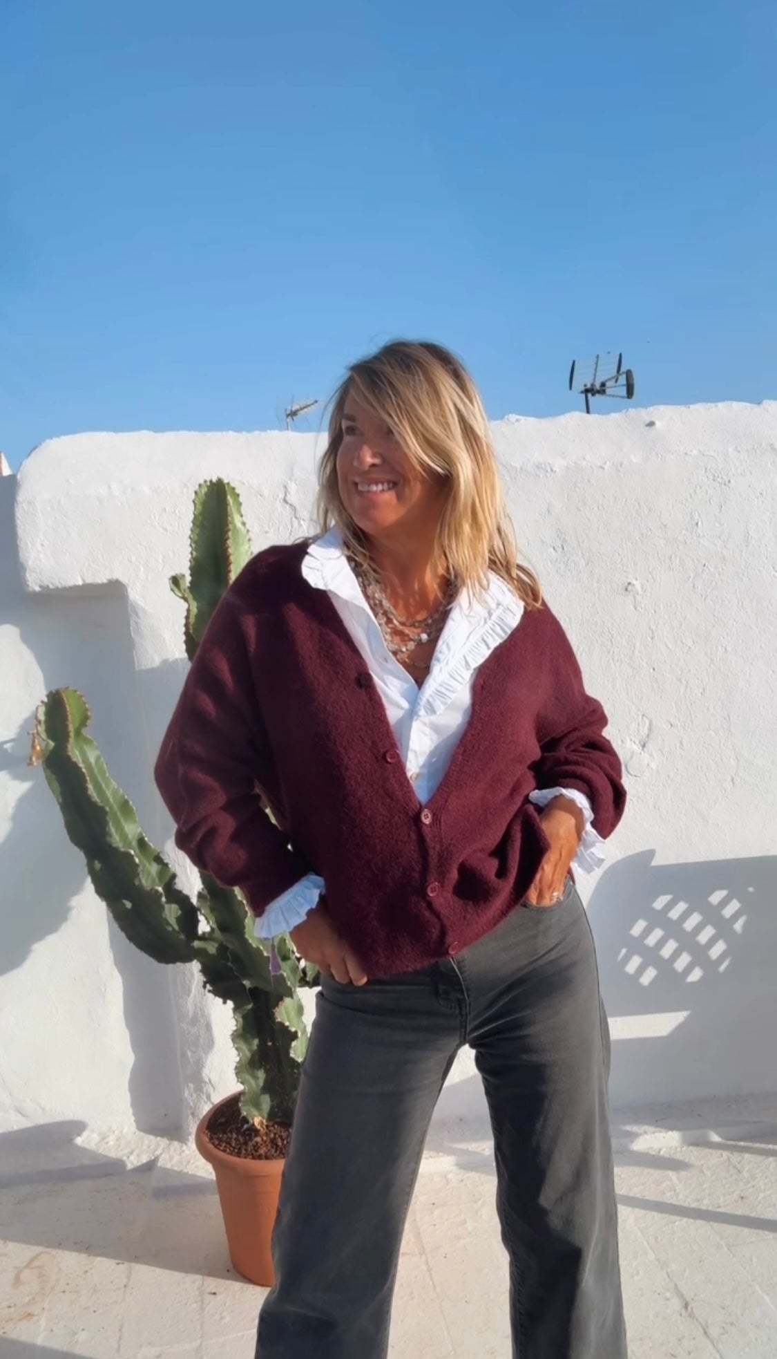 Chaqueta Onís burdeos