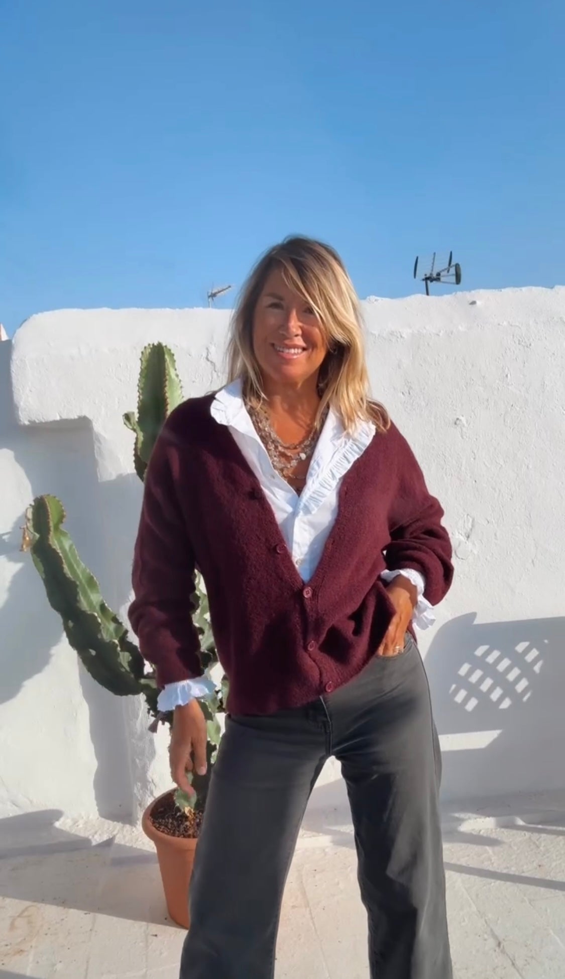 Chaqueta Onís burdeos