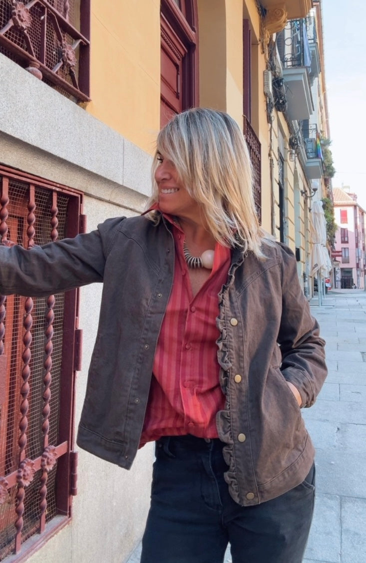 Camisa Gijón chocolate