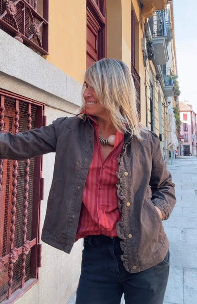 Camisa Gijón chocolate