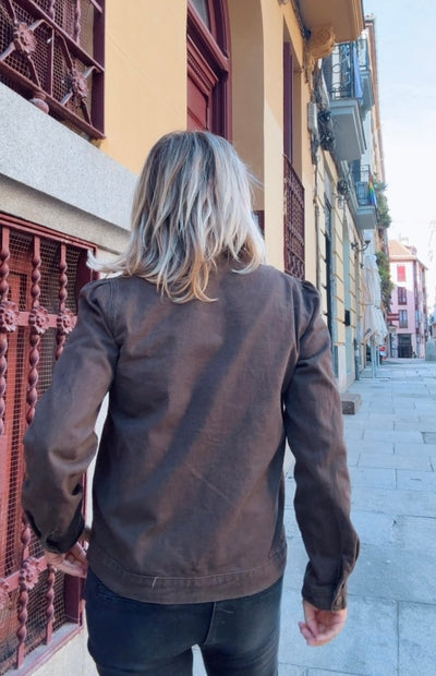 Camisa Gijón chocolate