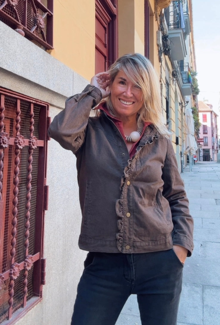 Camisa Gijón chocolate