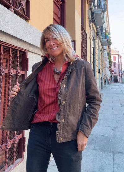 Camisa Gijón chocolate