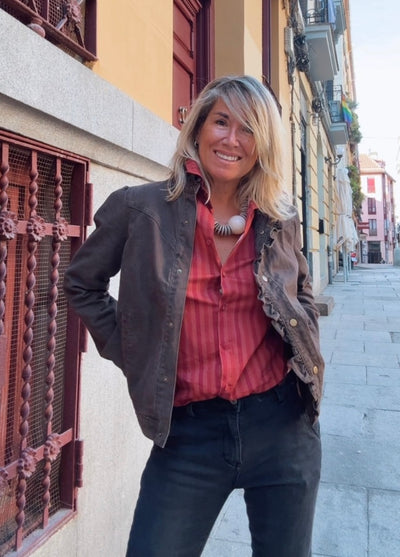 Camisa Gijón chocolate