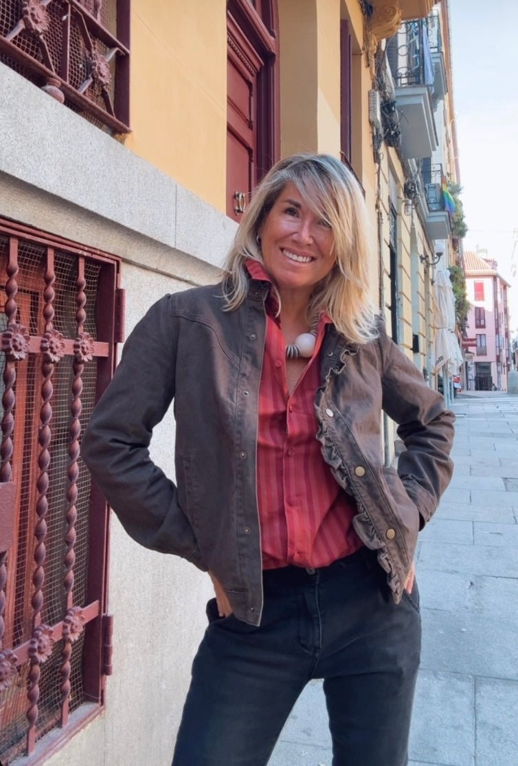 Camisa Gijón chocolate