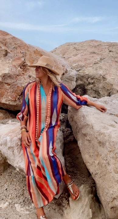 Vestido Mykonos rojo