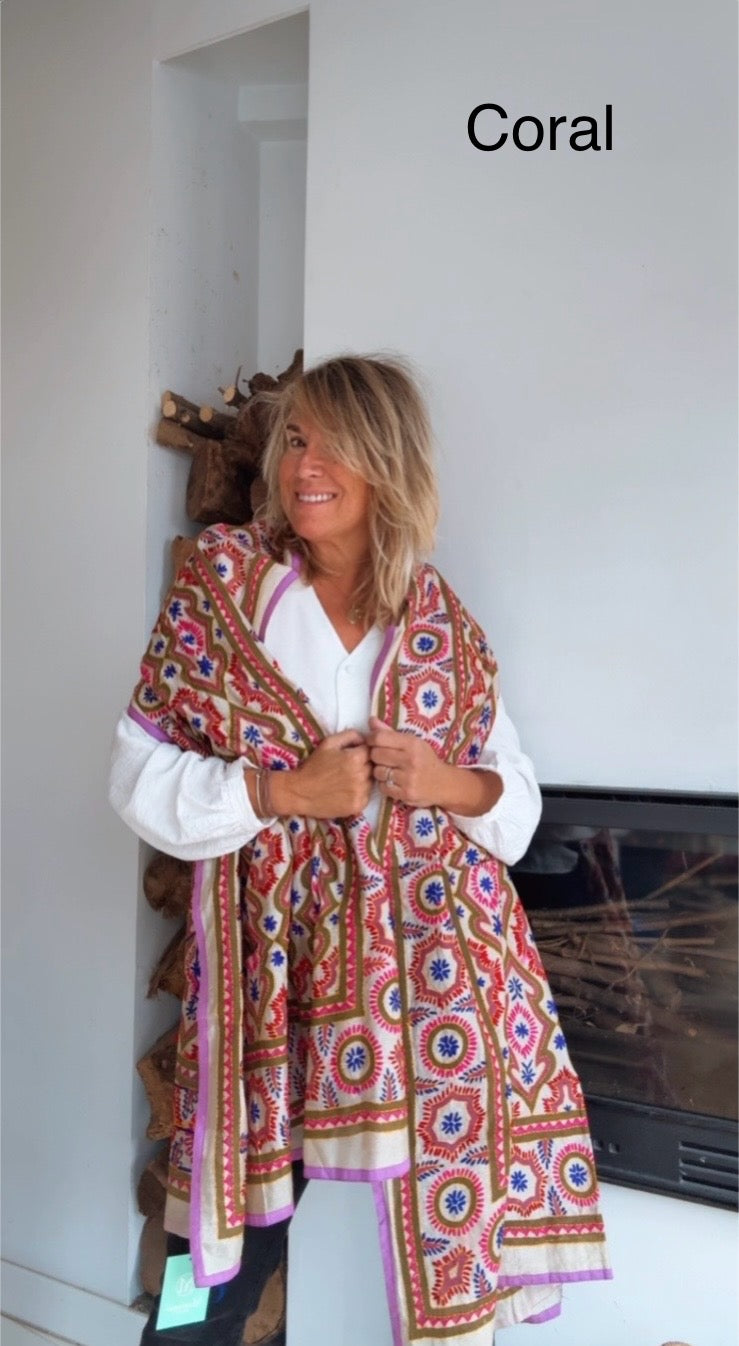 Pañuelo Lumière coral
