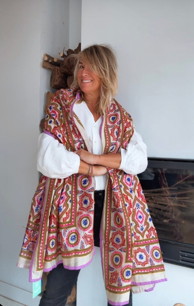 Pañuelo Lumière coral