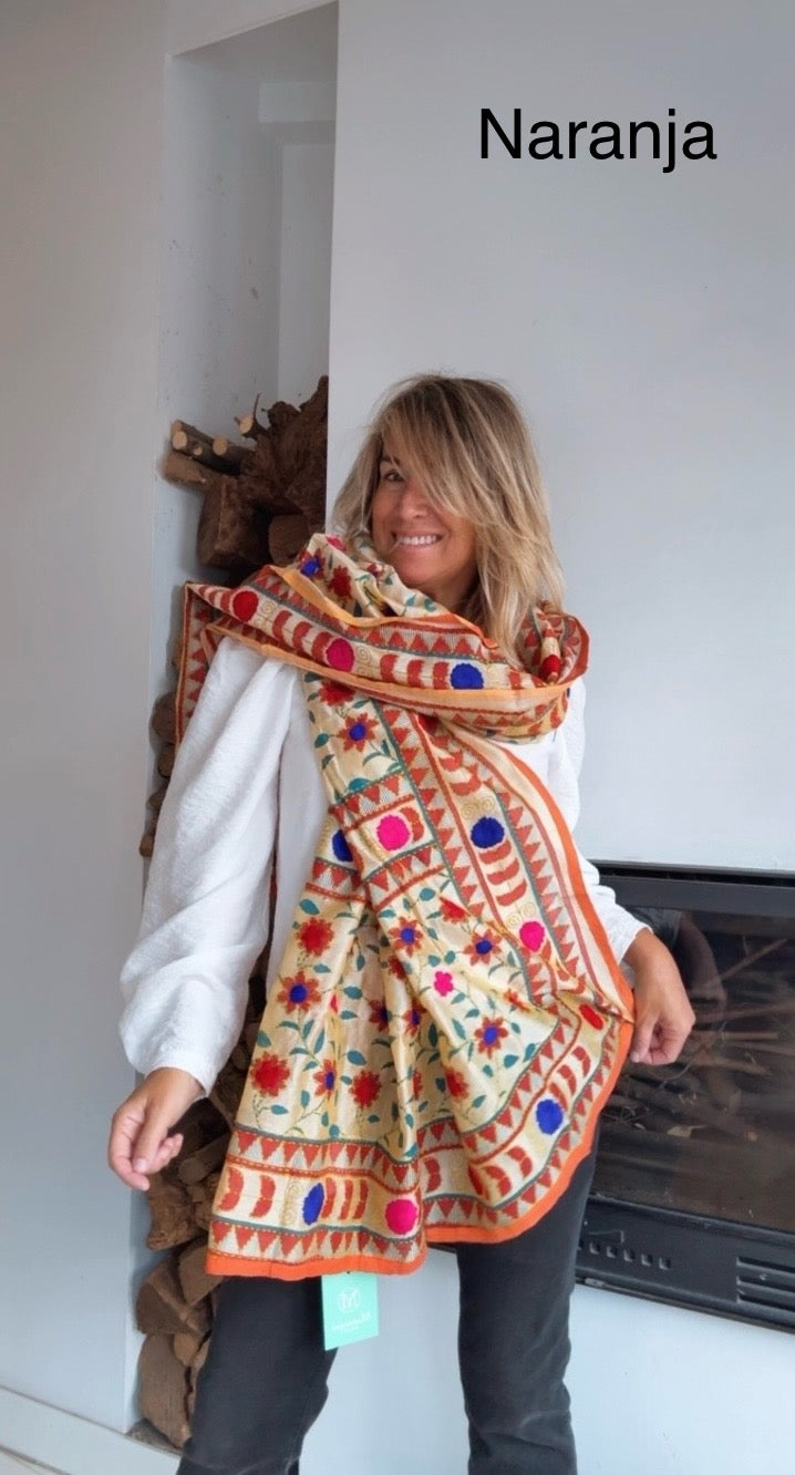Pañuelo Fiore naranja