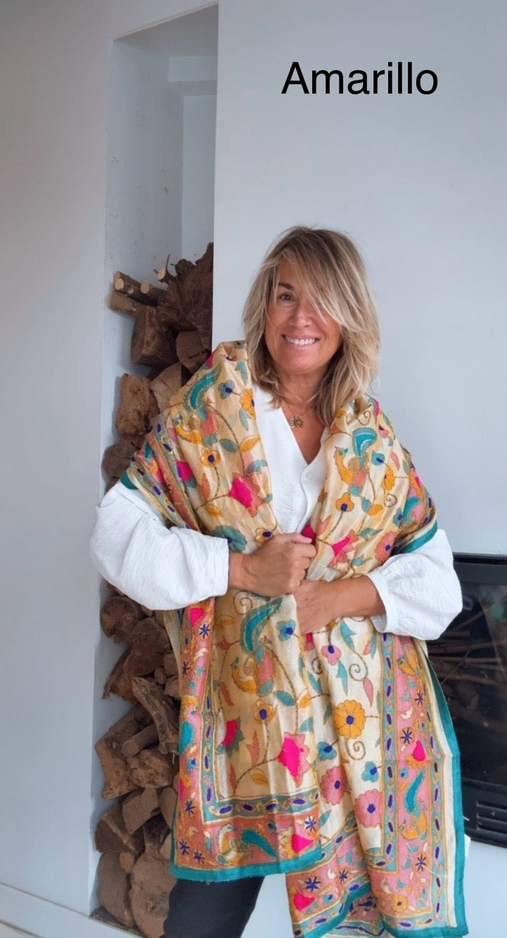 Pañuelo Fiore turquesa