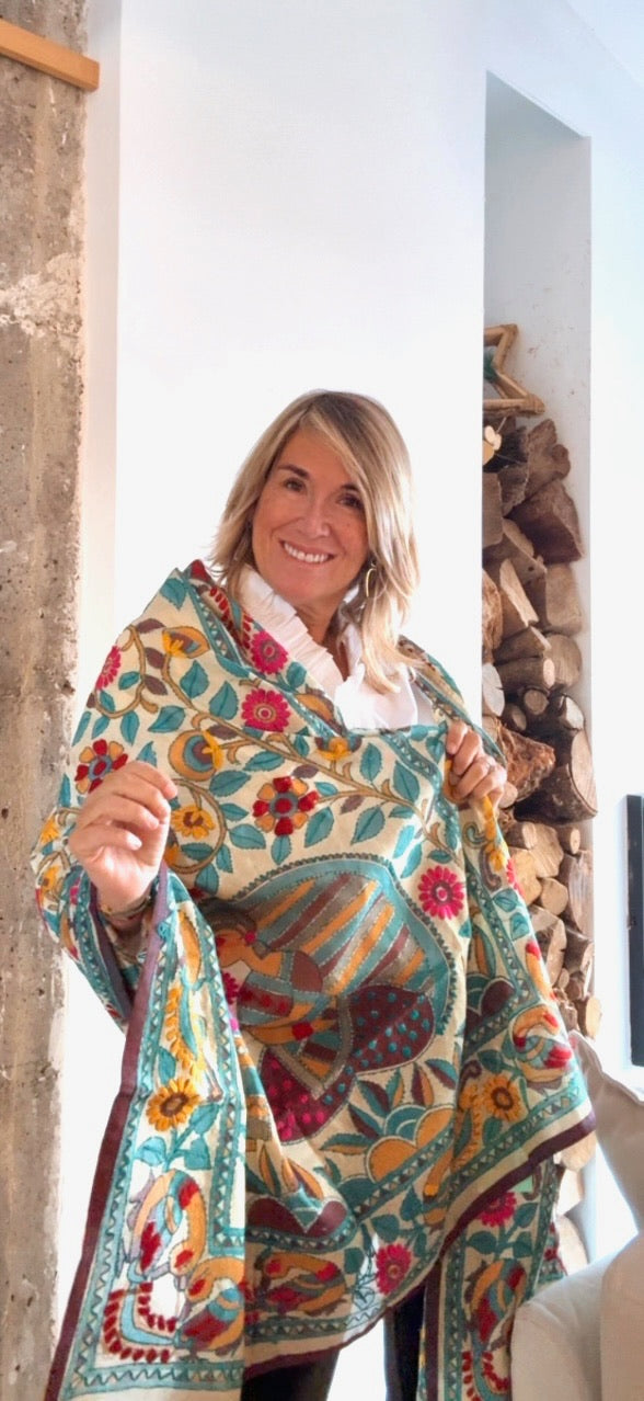 Pañuelo Fiore hojas