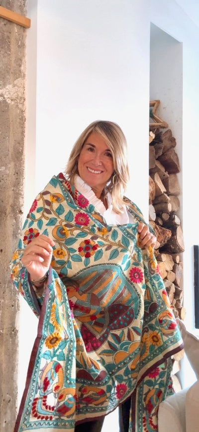 Pañuelo Fiore hojas