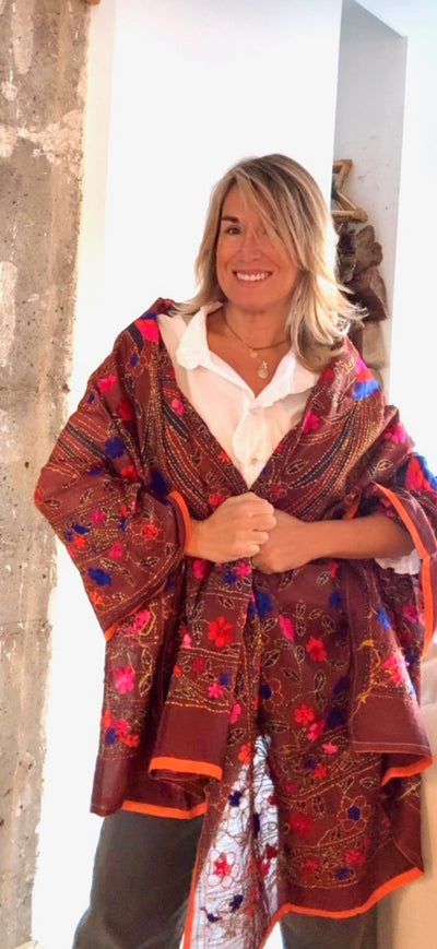 Pañuelo Fiore chocolate