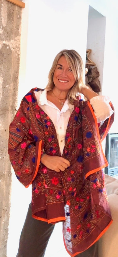 Pañuelo Fiore chocolate