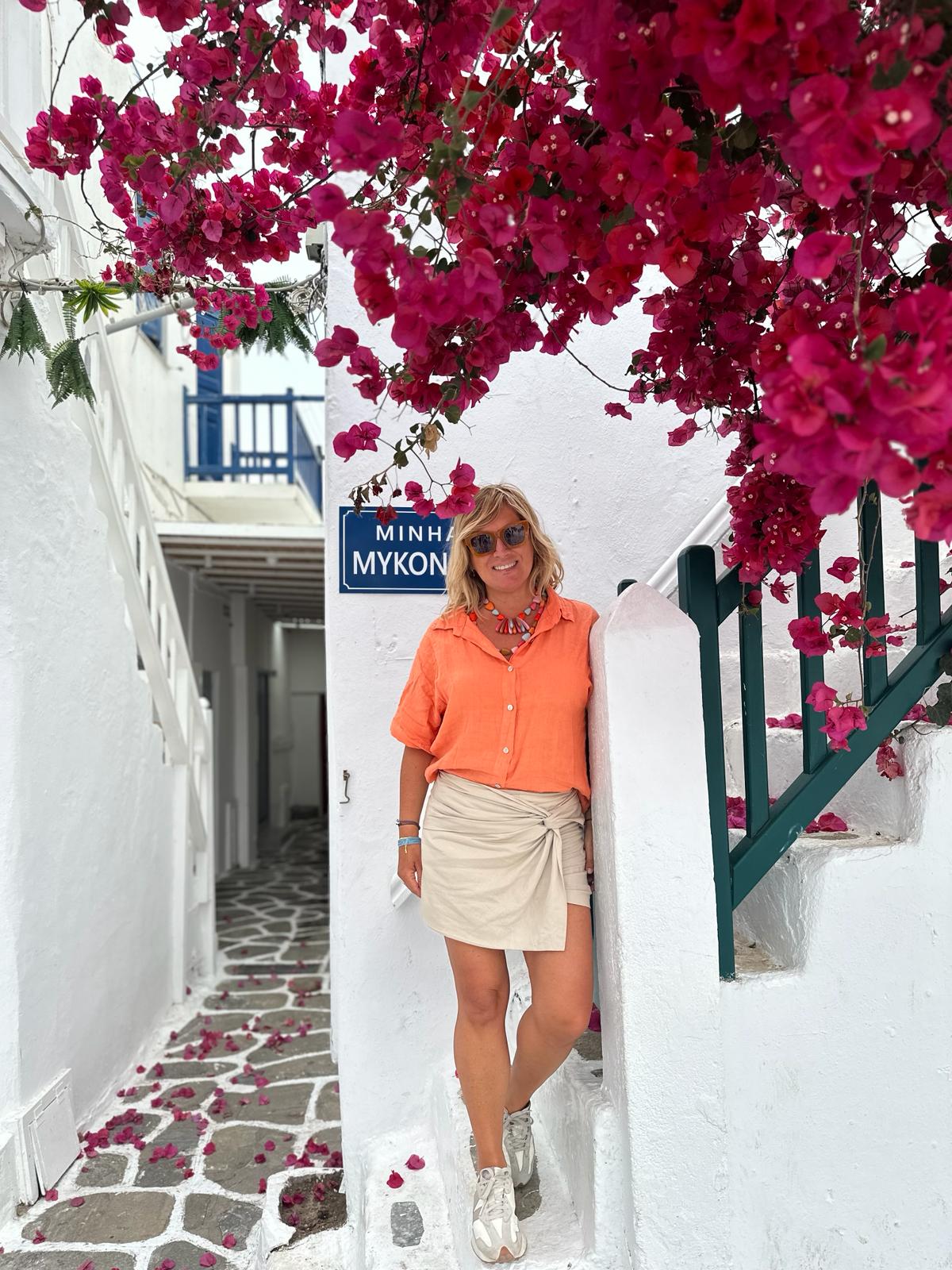 Camisa Santorini naranja