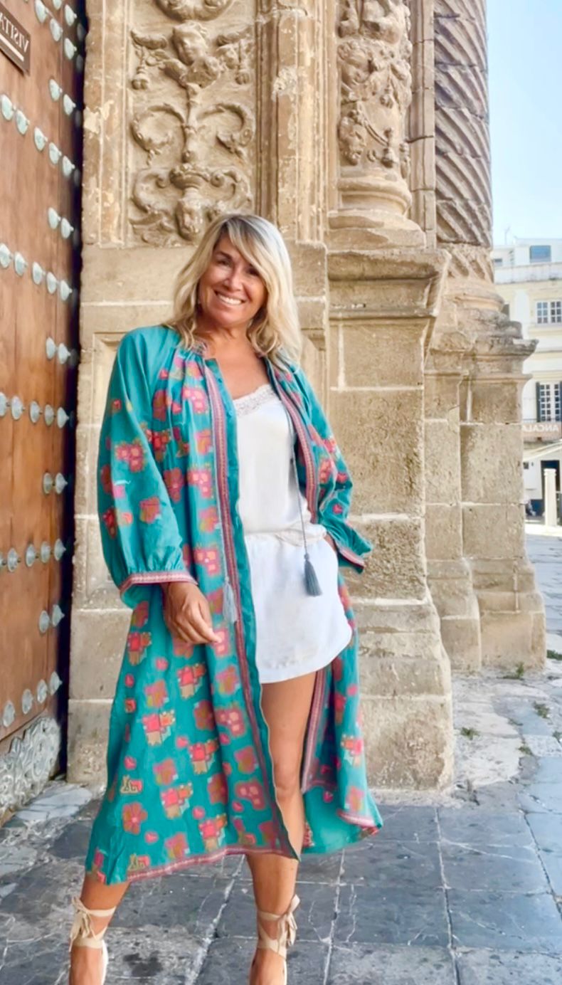 Vestido Azteca azul