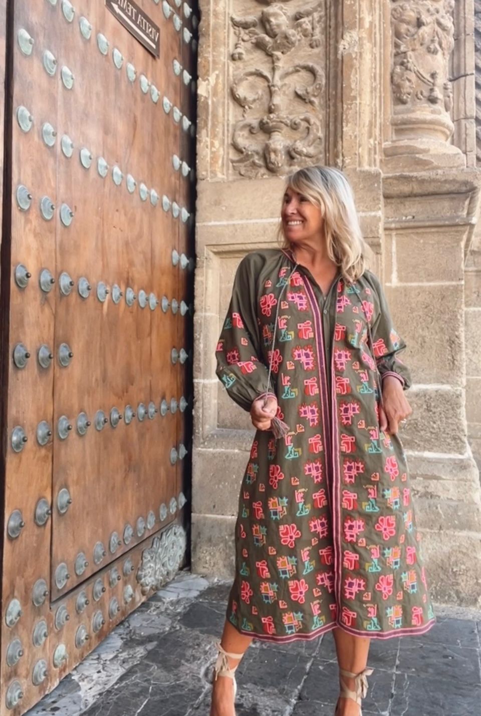 Vestido Azteca  verde