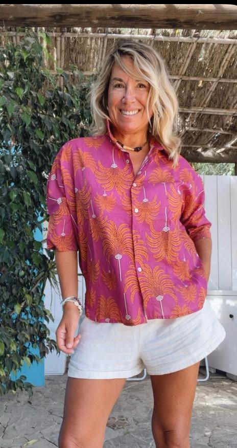 Camisa Petra buganvilla