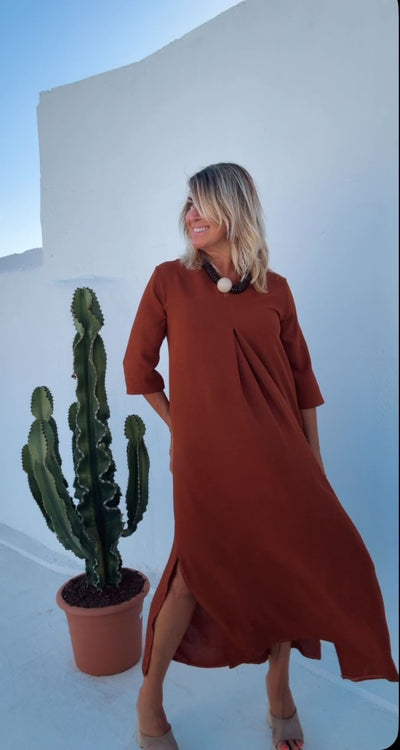Vestido Laura teja