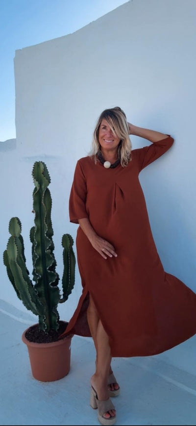 Vestido Laura teja