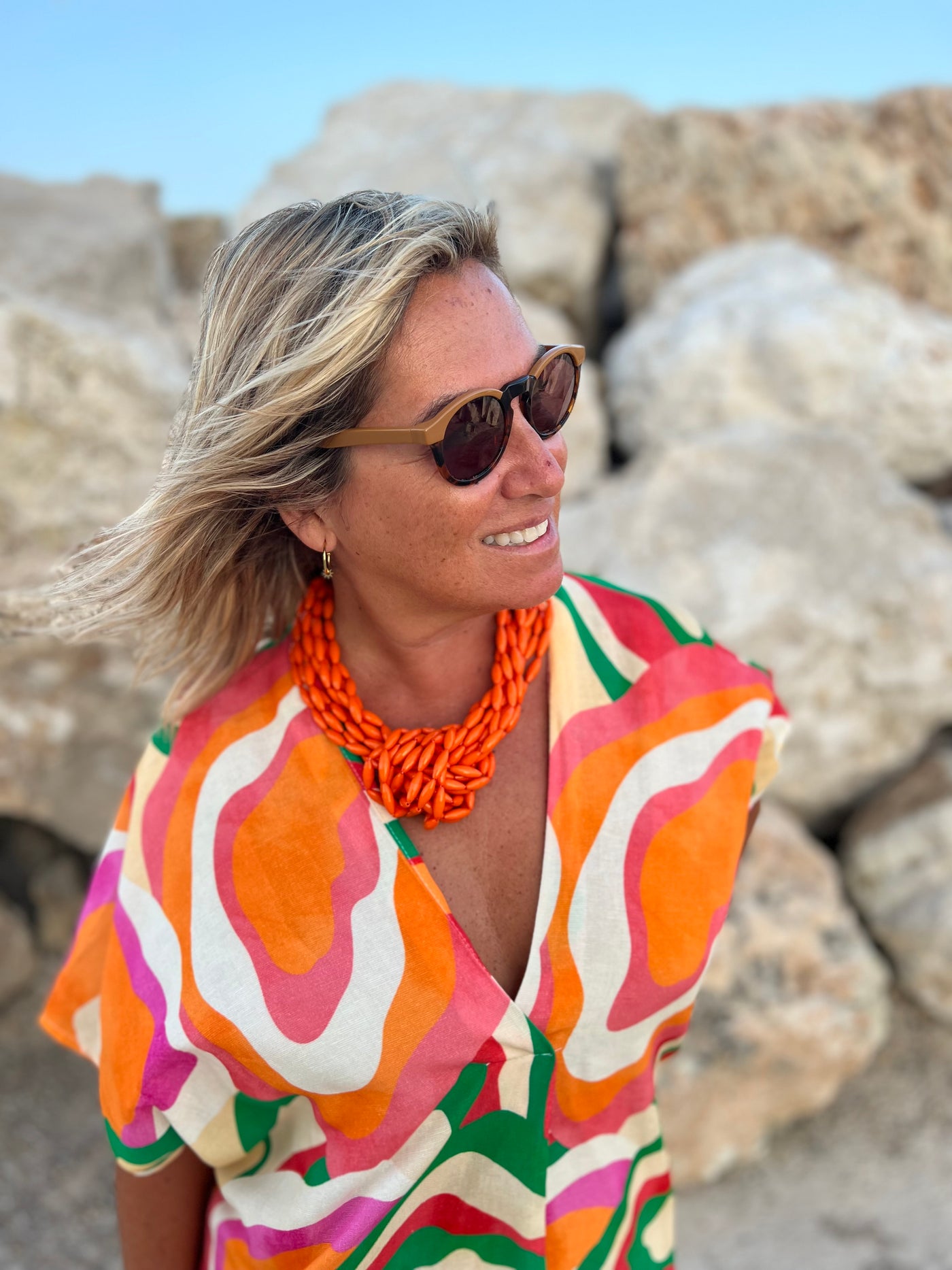 Kaftán Conil naranja