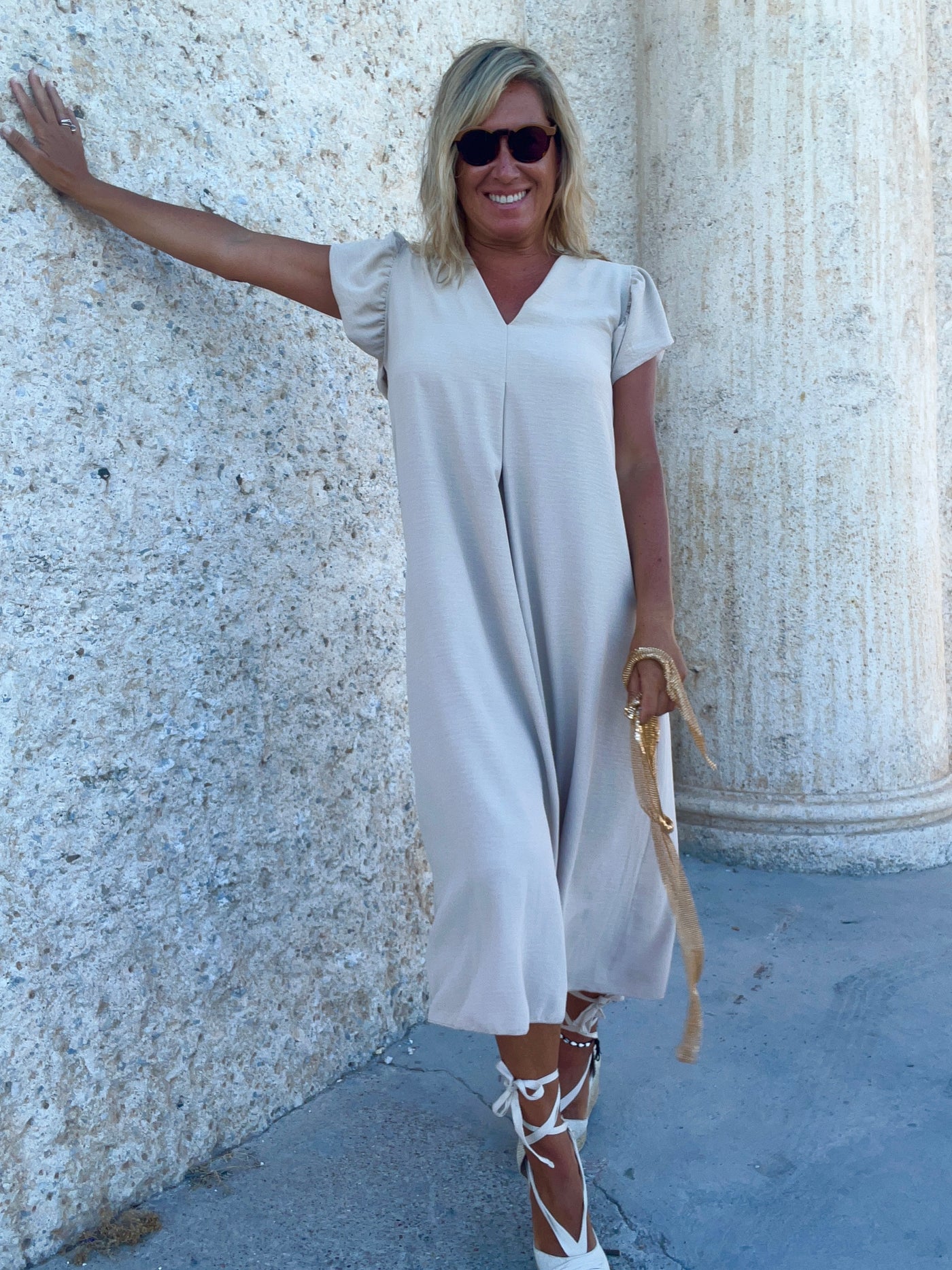 Vestido Ronda beige