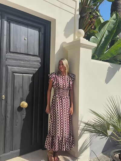 Vestido Reinosa burdeos