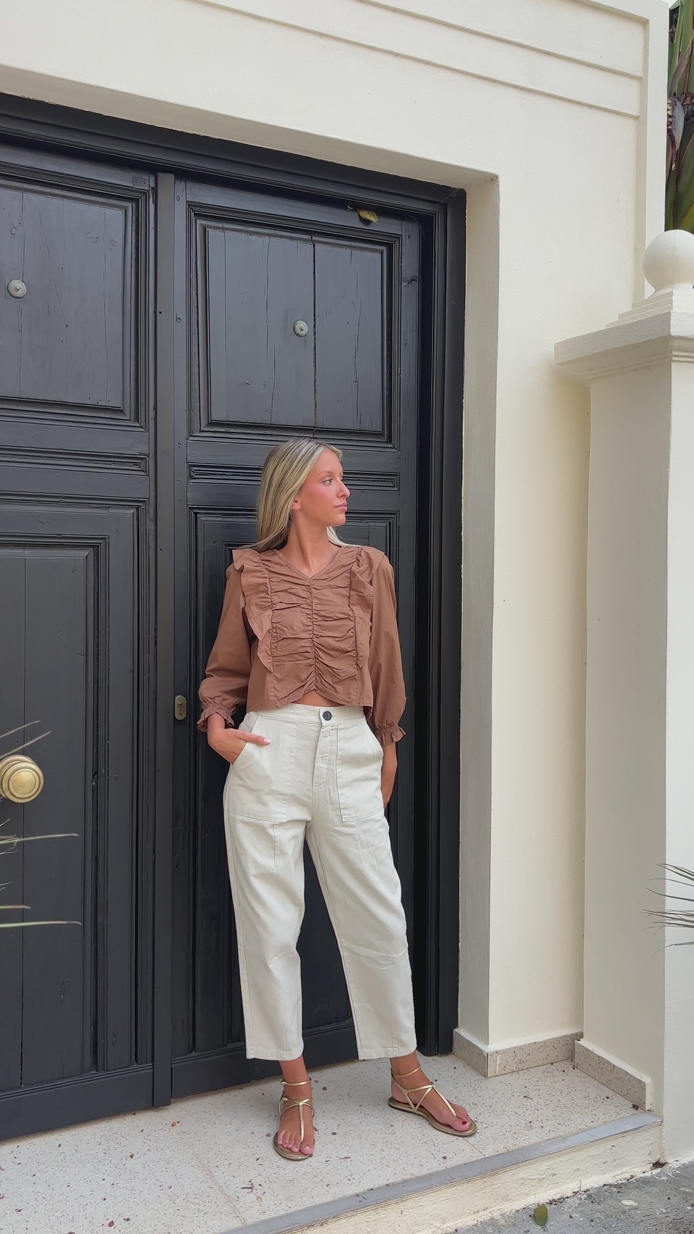 Blusa Torrelavega camel