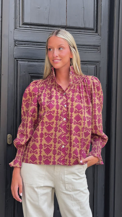 Blusa Llanes camel