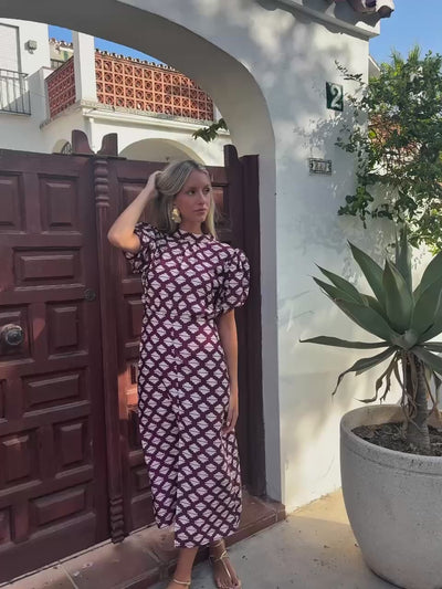 Vestido Laredo burdeos