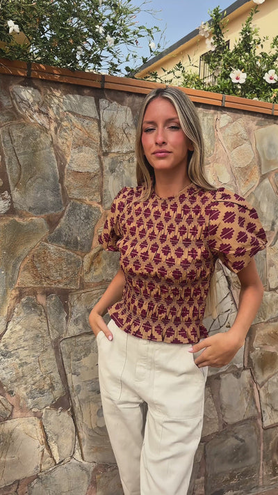 Camisa Potes camel