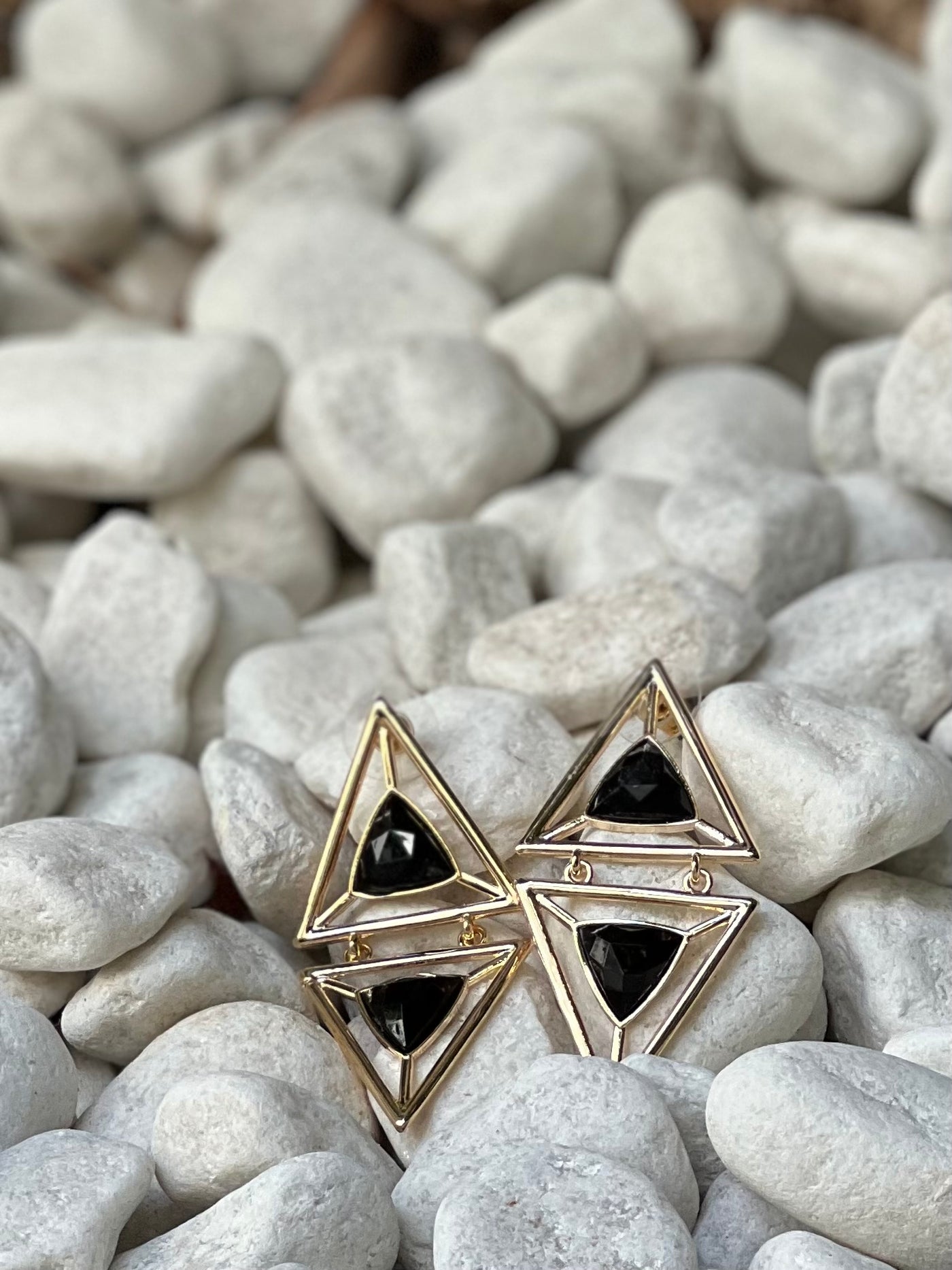 Pendientes Tri Negro